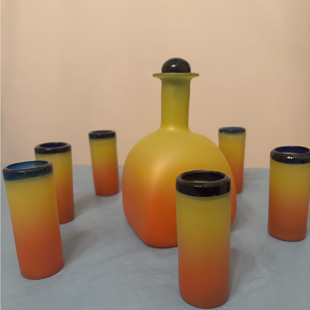 MEXICANA Gradient Drinkware Set - Orange and Yellow
